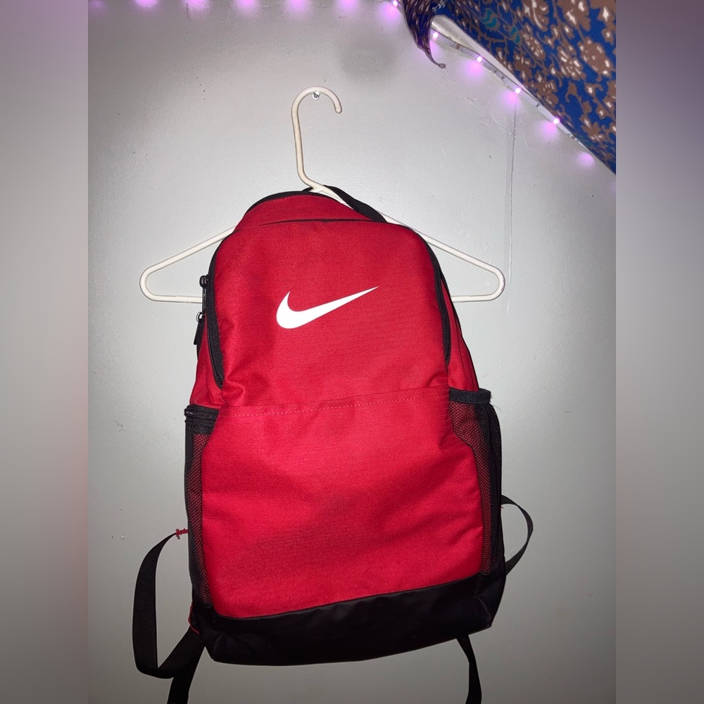 I am selling a red Nike backpack!